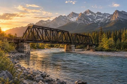 Canmore engine bridge — Calgary / YYC → Canmore.