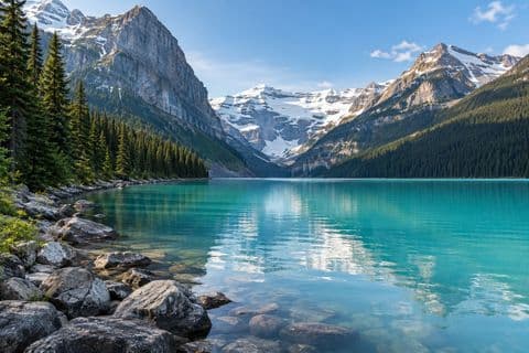 Lake louise shoreline — Calgary / YYC → Lake Louise.
